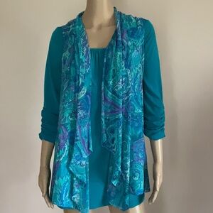 Susan Graver Tunic and Vest Top Set